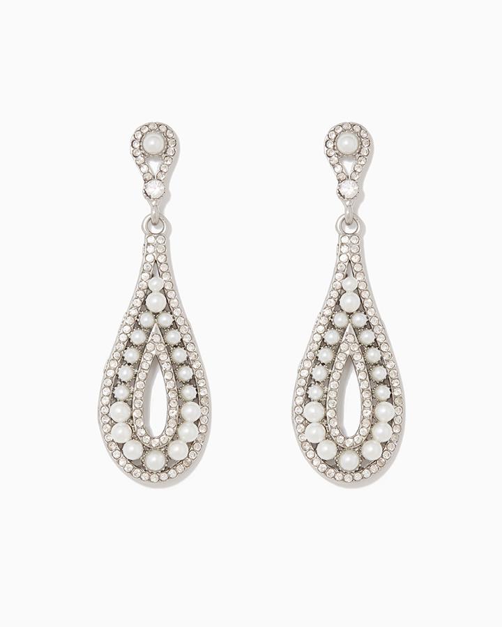 Charming Charlie Dripping Pearls Dangle Earrings