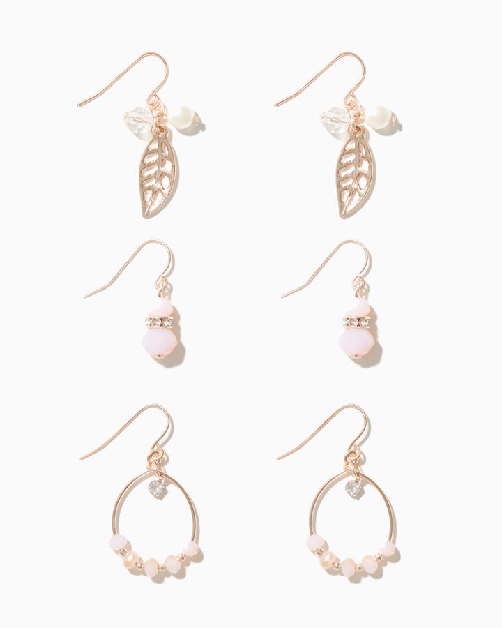 Charming Charlie Dainty Leaf Earring Set