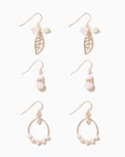 Charming Charlie Dainty Leaf Earring Set