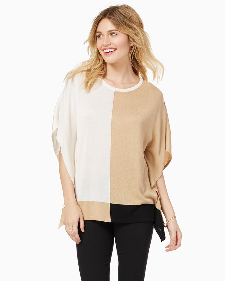 Charming Charlie Carey Colorblock Poncho