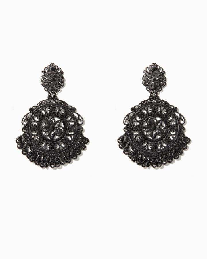 Charming Charlie Matte Filigree Oversized Earrings
