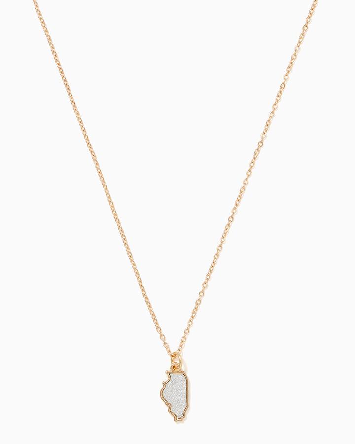 Charming Charlie Illinois Stardust Pendant Necklace
