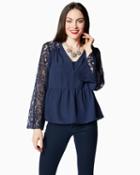 Charming Charlie Darling Lace Blouse