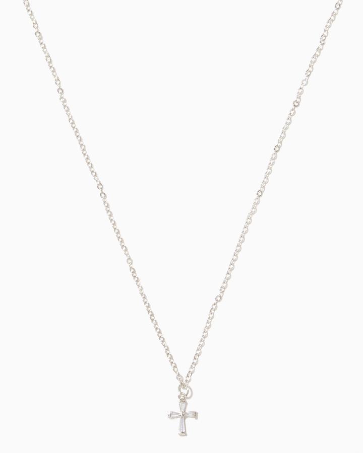 Charming Charlie Shining Cross Pendant Necklace