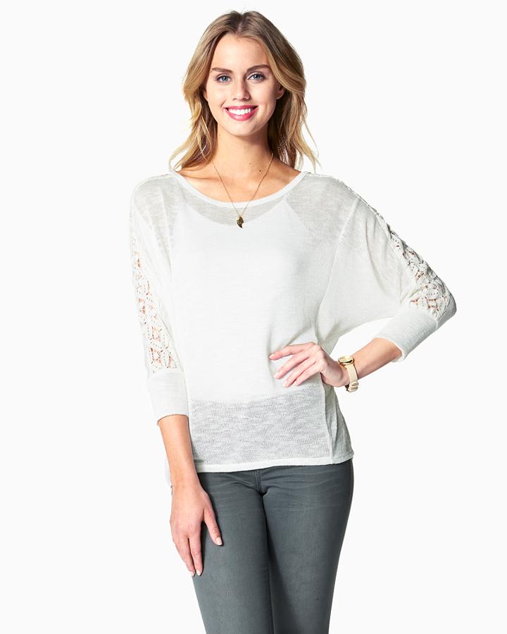 Charming Charlie Sweetheart Lace Blouse