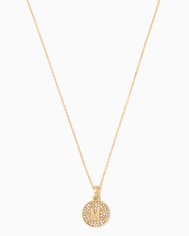 Charming Charlie Initial 'm' Pave Necklace