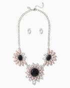 Charming Charlie Faceted Blooms Necklace Set