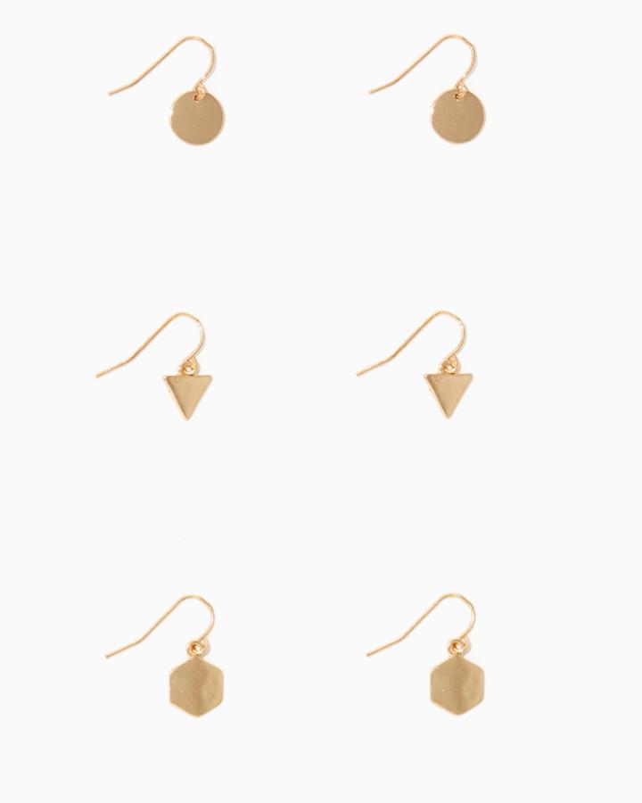 Charming Charlie Geometric Drop Earrings Set