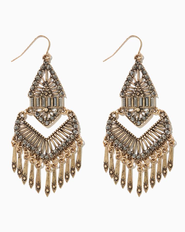 Charming Charlie Statement Fringe Earrings