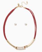 Charming Charlie Christal Choker Necklace Set