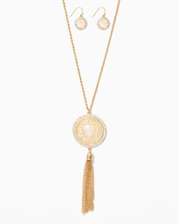 Charming Charlie Ojas Tassel Necklace Set