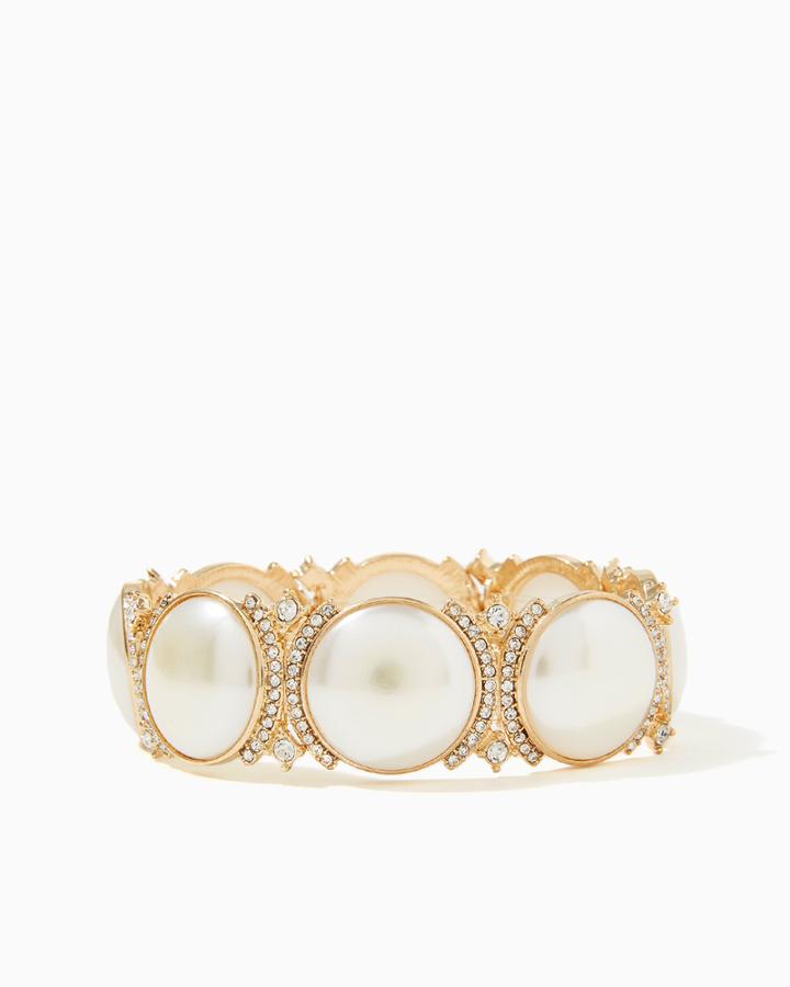 Charming Charlie Pearl Cache Stretch Bracelet