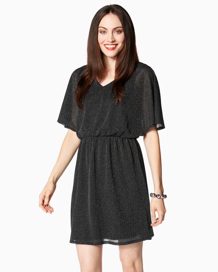 Charming Charlie Glitter Threads Flutter Dress
