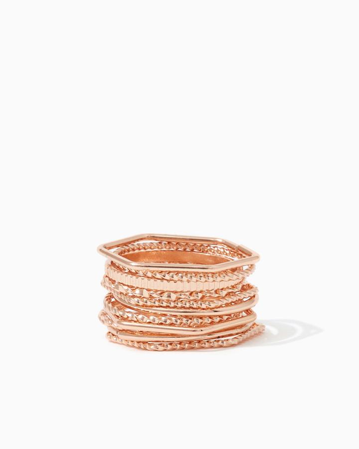 Charming Charlie Heather Ten Ring Set