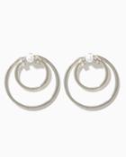Charming Charlie Double Ring Pearl Earrings