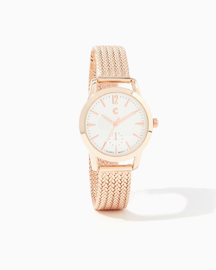 Charming Charlie Rope Woven Mesh Watch
