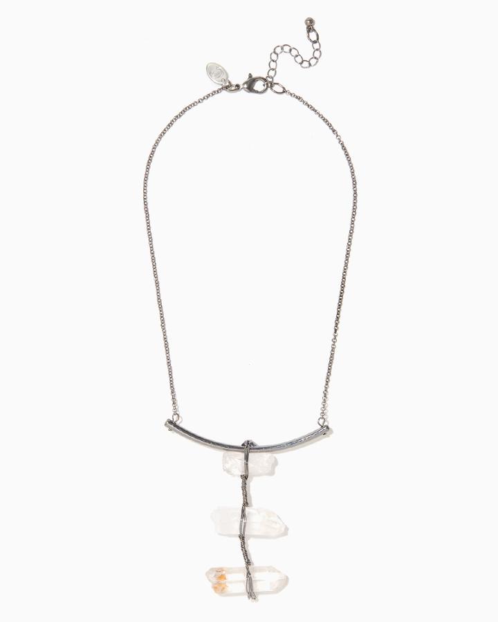 Charming Charlie Moderne Stone Trio Necklace