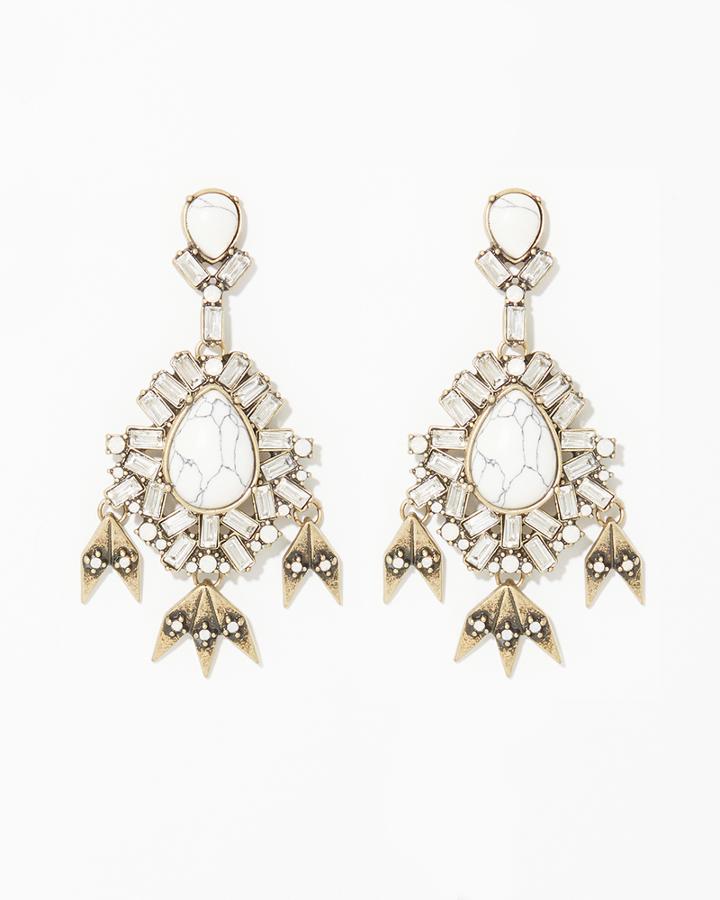 Charming Charlie Beyond The Baguette Statement Earrings