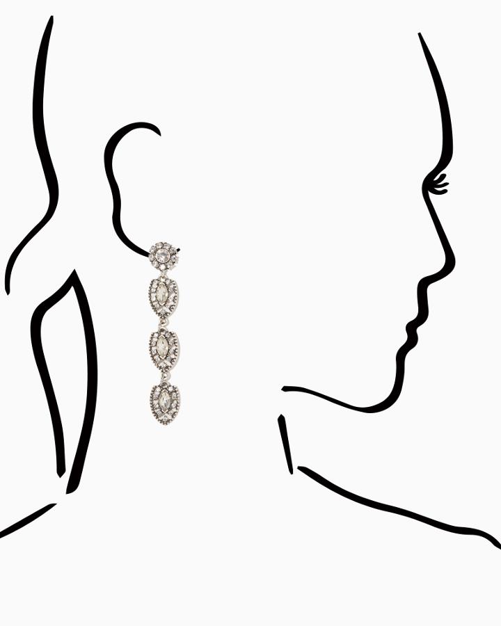 Charming Charlie Gala Rhinestone Earrings