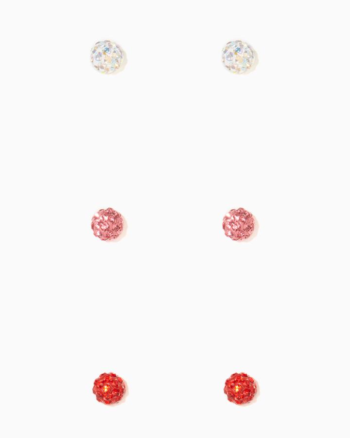 Charming Charlie Sparkle Ball Earring Set