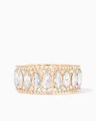 Charming Charlie Faceted Marquise Stretch Bracelet