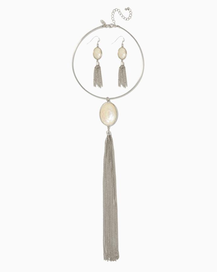 Charming Charlie Fringe Theatre Necklace Set