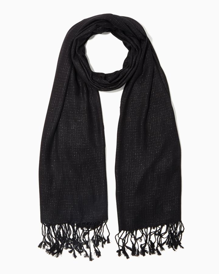 Charming Charlie Metallic Fringe Scarf