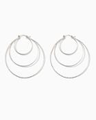 Charming Charlie Three Rings Hoop Earrings