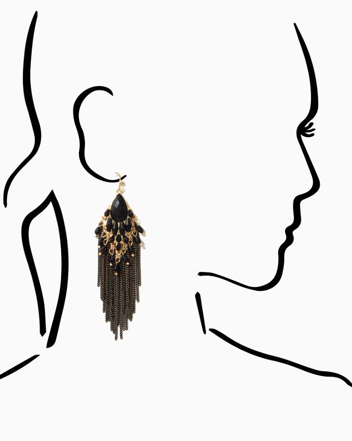 Charming Charlie Clara Fringe Drop Earrings