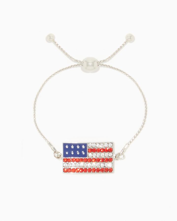 Charming Charlie American Pride Slip & Pull Bracelet