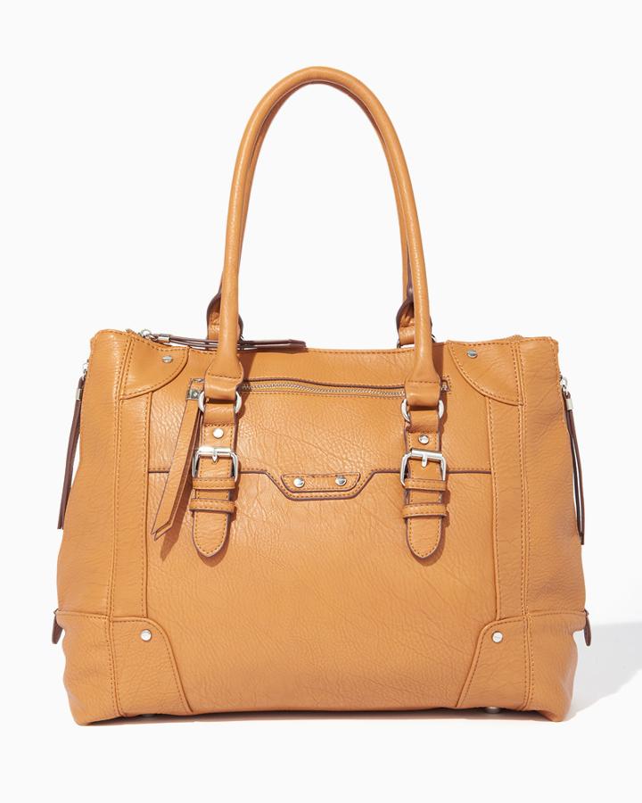 Charming Charlie Oversized Buckle Tote