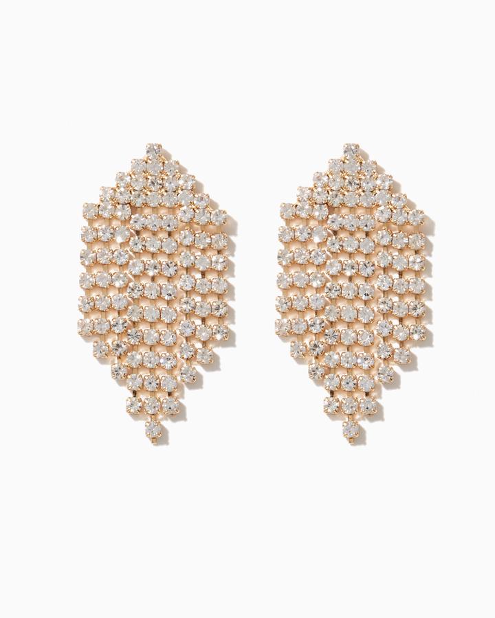 Charming Charlie Disco Cupchain Fringe Earrings