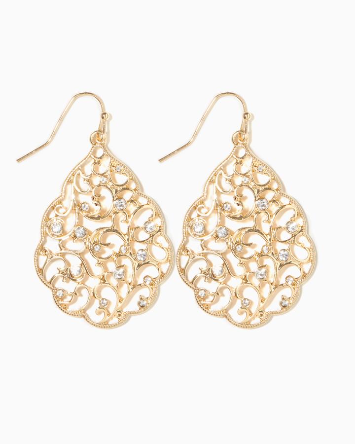 Charming Charlie Oasis Scalloped Drop Earrings