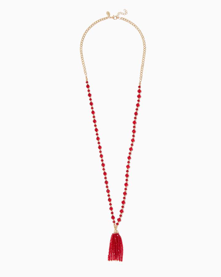 Charming Charlie Long Tassel Pendant Necklace
