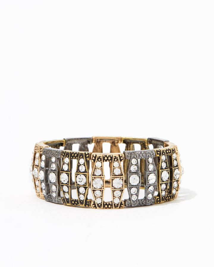 Charming Charlie Round Stoned Burnish Bracelet