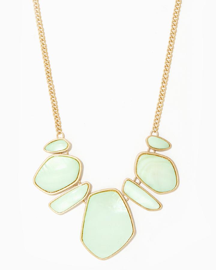 Charming Charlie Organic Gem Bib Necklace