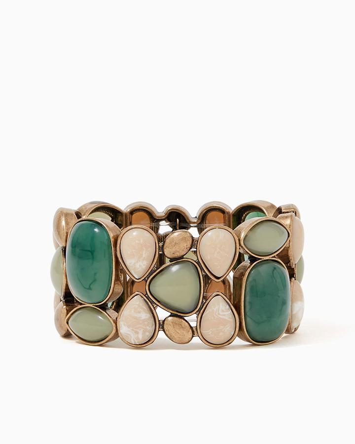 Charming Charlie Stone Cluster Stretch Bracelet