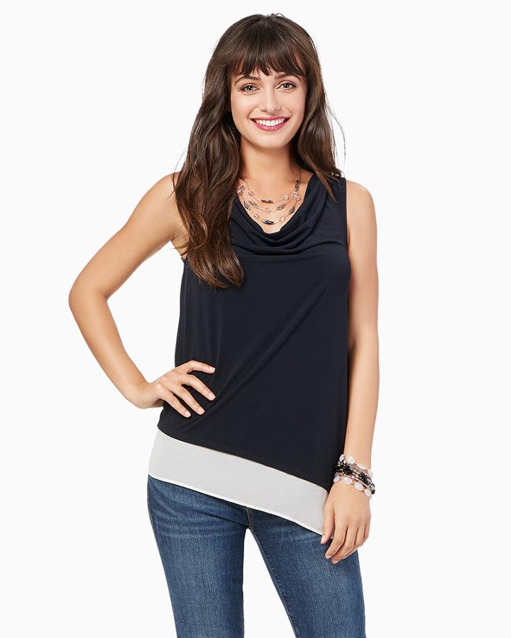 Charming Charlie Darcy Draped Front Tank