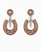 Charming Charlie Mission Cross Drop Earrings