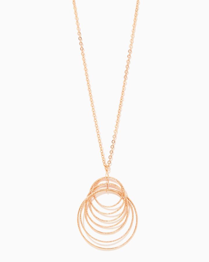 Charming Charlie Slinky Circles Pendant Necklace