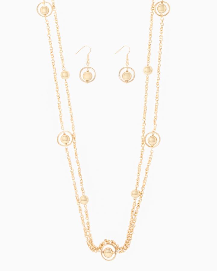 Charming Charlie Harper Two-strand Station Necklace Set