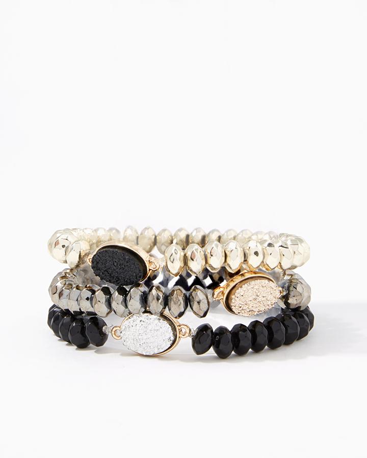 Charming Charlie Druzy Chic Bracelet Set