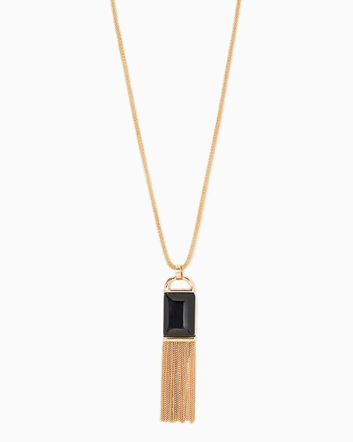Charming Charlie Modern Fringe Pendant Necklace