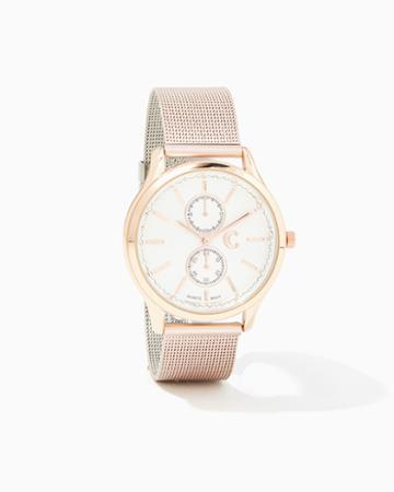 Charming Charlie Mesh Chrono Boyfriend Watch