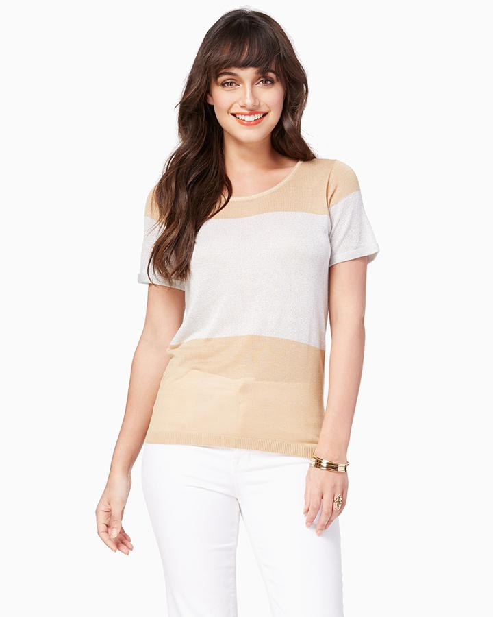 Charming Charlie Colorbock Sweater Tee