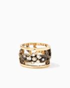 Charming Charlie Filigree Crystal Ring