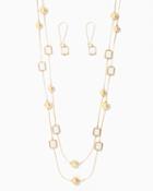 Charming Charlie Stardust Spacer Necklace Set