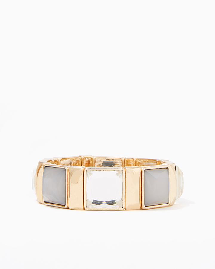 Charming Charlie Faceted Gem Stretch Bracelet