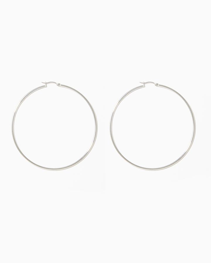 Charming Charlie Mini Stainless Steel Hoop Earrings