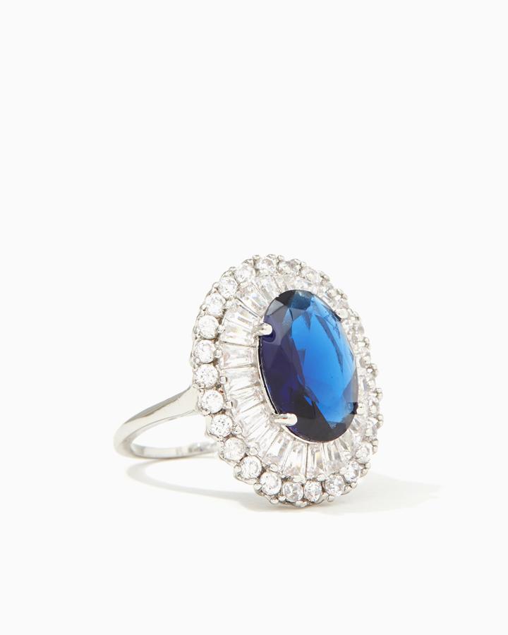 Charming Charlie Oval Cut Halo Ring
